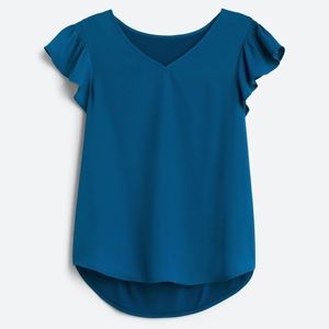 💟 2 for $20
LIKE NEW! Papermoon Emani Flutter Sleeve Mixed Material Blouse